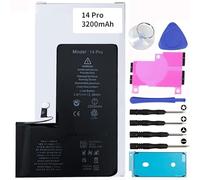 Batt eryy Kit pour iPhone avec autocollant étanche, autocollants de batterie, outils magnétiques de remplacement de batterie pour iPhone (iPhone 14 Pro)