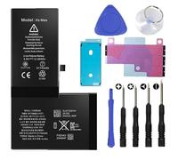 Batt - Kit de remplacement de batterie pour iPhone XS MAX comprenant un autocollant étanche, un tournevis, une ventouse, un outil de levier - Réparation de smartphone à faire soi-même, réparation de