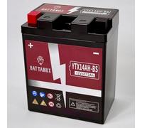 Battanux YB14-A2 YTX14AH-BS Batterie et Batterie de Moto, Scellée SLA/AGM 12V12Ah Batterie pour VTT/UTV/Motoneige/Moto sans Entretien & Installation sans Outils