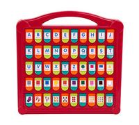 Battat BT2620Z Jouet d'Apprentissage de l'Alphabet Français - 50 Rabats Pop-up - Lettres, Mots, Chiffres, Couleurs, Formes - Jouet Educatif pour Tout-petits - Alphabet Cache-cache - Dès 3 ans