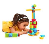 Battat - Boîte de construction de base - Blocs de construction à emboîter - Jeu de 56 pièces - Ensemble STIM pour enfants en bas âge - Jouet éducatif - 2 ans et +