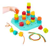 Battat - Bt2664z - Planche Pions Premier Age - Ensemble Planche Avec Pions Insérables - Développe La Motricité Fine - Thérapeutique - 31 Pcs - D S 2 Ans