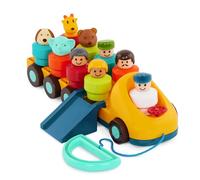 Battat - BT2653Z - Bus à Tirer - Jouet d'Éveil avec Accessoires pour les Tous-Petits - Bus Jouet avec Pièces Amovibles - 9 Personnages - Dès 18 mois