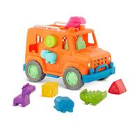 Battat – Boîte à formes Jeep Safari – 9 pièces, matériaux recyclables – Orange