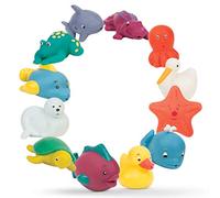 Battat - Compagnons de Bain Sea + Compagnons de Bain Best Friends - Baignoires à Jets d'eau - Ensemble Animaux Marins - Animaux Aquatiques - 10 Mois et +