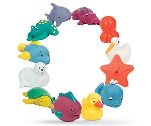 Battat - Compagnons de Bain Sea + Compagnons de Bain Best Friends - Baignoires à Jets d'eau - Ensemble Animaux Marins - Animaux Aquatiques - 10 Mois et +