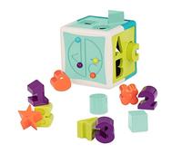 Battat – Cube d'activités de tri Formes, chiffres et lettres – Labyrinthe de perles – 2 ans+