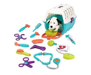 Battat - Dalmatian Vet Kit - Interactive Vet Clinic And Cage Pretend Play For Kids (15 Pieces)