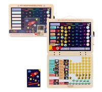 Battat Education- Magnetic Responsibility Chart responsabilités récompenses pour Les Enfants - Tableau des tâches magnétiques - 3 Ans + - Je suis Responsable, BE3731GZ, Moyen