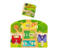 Battat Education - Toc-Toc Qui est à l'intérieur ? - Tableau d'activités Montessori - Tableau d'activités pour Les Tout-Petits - Jouet Lock and Key - 3 Ans et +