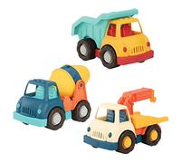 Battat - Ensemble de camions 3 pièces - Véhicules de Construction Jouets - Matériaux recyclables - 1 an et +