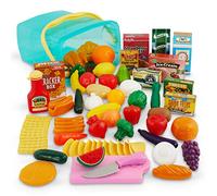 Battat - Garde-Manger dans Un Seau - Jeu de Nourriture 79 pièces - Jouets de Cuisine et d'alimentation - Jouet d'épicerie - Jouet d'éveil pour Enfants - 3 Ans et +