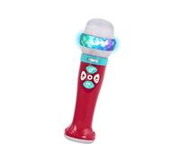Battat - Micro karaoké Lumineux avec Changement de Voix et Bluetooth | Enregistrement et lecture, 5 chansons préenregistrées, anneau lumineux rotatif, connexion Bluetooth, 3 ans et +