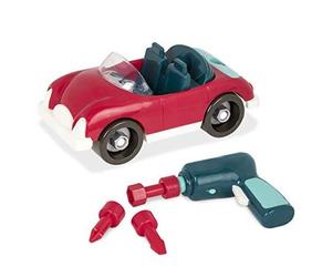 Battat &ndash Take-Apart Roadster Car &ndash Toy Vehicle Assembly Playset With Functional Battery-Powered Drill - Early Childhood Developmental Skills Toy For Kids Aged 3 And Up