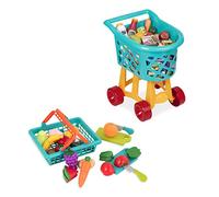Battat - Panier d'achat et panier d'épicerie - Jeu d'épicerie de luxe - Aliments jouets pour tout-petits et enfants - Plus de 20 aliments pour faire semblant - 3 ans et +