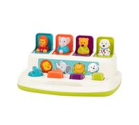 Battat - Pop-Up Pals - Jouet de Cause à Effet - 4 Animaux Pop-Up - Jouet de développement avec Boutons et Couleurs - pour Tout-Petits et Enfants et bébés - 18 Mois et +