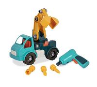 Battat ¿ Take-Apart Crane Truck ¿ Toy Vehicle Assembly Playset With Functional Battery-Powered Drill - Early Childhood Developmental Skills Toy For Kids Aged 3 And Up