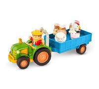 Battat - Jouets de Ferme pour Les Enfants - lumières, Sons d'animaux et Musique - 7 pièces - Tracteur, remorque, Animaux de la Ferme, 18 Mois Plus