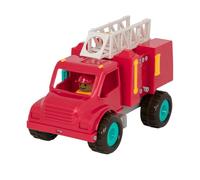 Battat - Véhicule de Pompiers - Camion de Pompiers et Figurines - Camions Classiques pour Tout-Petits - Roues en Caoutchouc Souple - 18 Mois et +