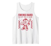 Batte de baseball humoristique « Swing Hard Just In Case » Débardeur