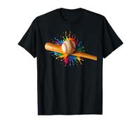 Batte de Baseball Qui Frappe Une Balle pour garçons et Filles Cool Home Run Baseball T-Shirt