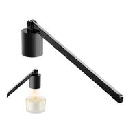 Batte de bougie - Éteignoir à bougie en acier inoxydable, long manche - Outil de flèche de bougie rustique noir - Accessoire de protection incendie décoratif pour la maison et la table