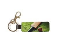 Batte et balle de cricket, Porte-clés en cuir PU, Porte-clés Porte-clés Porte-anneau Organisateur 1 pièce