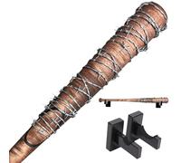 Batte Lucille + Support mural | Réplique de batte en bois dur Lucille Negan de The Walking Dead