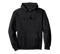 Battement cœur Chevreuil Humour Chasseur Homme Drole Sweat à Capuche