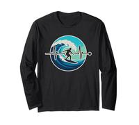 Battement De Coeur Surf Surfboarder Surfeur Manche Longue