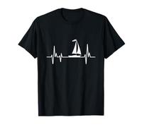 Battement De Coeur Voilier Navire Bateau A Voile Cadeau T-Shirt