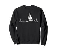 Battement de cœur à Voile pour Skipper Marin avec voilier Sweatshirt