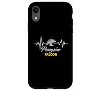 Battement de cœur avec Un fauçon pèlerin, Oiseaux, fauconnerie, Observation d'oiseaux Coque pour iPhone XR
