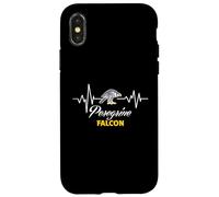 Battement de cœur avec Un fauçon pèlerin, Oiseaux, fauconnerie, Observation d'oiseaux Coque pour iPhone X/XS
