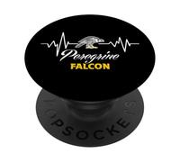 Battement de cœur avec Un fauçon pèlerin, Oiseaux, fauconnerie, Observation d'oiseaux PopSockets PopGrip Adhésif