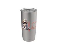 Battement de cœur cocker américain pour les amoureux des chiens Gobelet isotherme en acier inoxydable double paroi