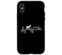 Battement de Cœur ECG Âne Humour Animal Campagne Ferme Coque pour iPhone X/XS