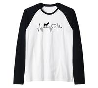 Battement de Cœur ECG Âne Humour Animal Campagne Ferme Manche Raglan