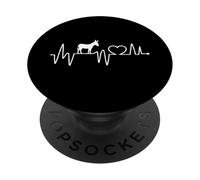 Battement de Cœur ECG Âne Humour Animal Campagne Ferme PopSockets PopGrip Adhésif