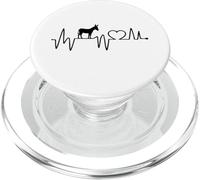 Battement de Cœur ECG Âne Humour Animal Campagne Ferme PopSockets PopGrip pour MagSafe