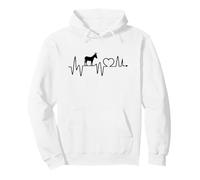 Battement de Cœur ECG Âne Humour Animal Campagne Ferme Sweat à Capuche