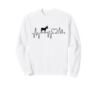 Battement de Cœur ECG Âne Humour Animal Campagne Ferme Sweatshirt