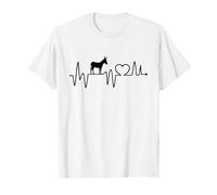 Battement de Cœur ECG Âne Humour Animal Campagne Ferme T-Shirt