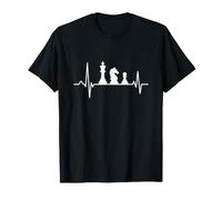 Battement de cœur échecs Roi Cavalier pion échiquier T-Shirt