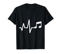 Battement de cœur musical Battement de cœur drôle avec notes de musique Art Lover T-Shirt