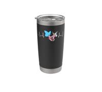 Battement de Cœur Papillons Transgenre Fierté Gobelet isotherme en acier inoxydable double paroi