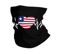 Battements De Cœur Libériens J'aime Le Drapeau en Forme De Cœur du Libéria Unisexe Bandeau Magique Microfibre Bandeaux Multi-Usage Tube Bandeaux pour Randonnée Motorcycle Course À Pied