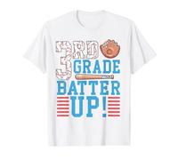 Batter de Baseball de 3e année pour la rentrée Scolaire des Enfants T-Shirt Graphique avec Valeur