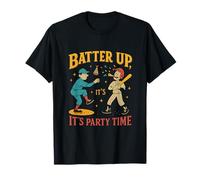 Batter Up It's Party Time Motif Fan de Baseball T-Shirt