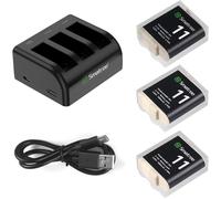 Batteria 3-Pack 1800mAh compatibile per GoPro Hero 12,GoPro Hero 11, GoPro Hero 10 e GoPro Hero 9,3 canali batteria Caricabatterie rapido compatibile Con GoPro Hero 12/11/10/9 batteria